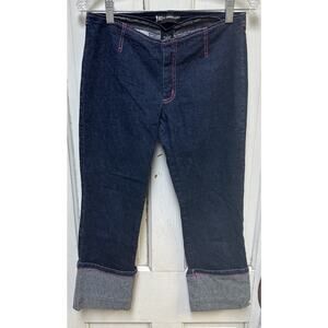 Y2K J Lo Jennifer Lopez Low Rise Cropped Jeans Bareback Size 7